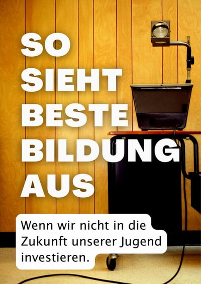 Bild zur Schulkampagne der Stiftung Bildung