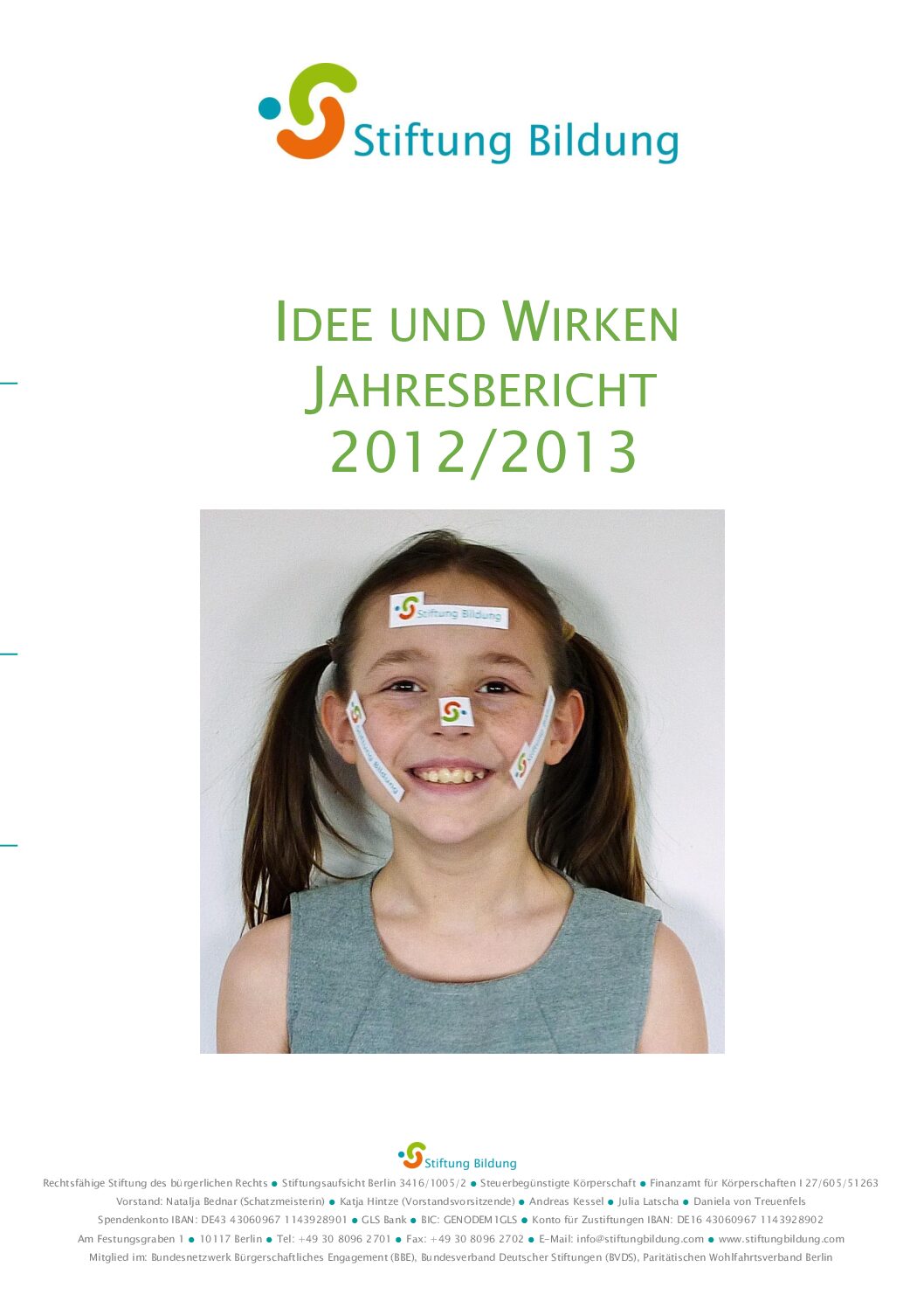 Vorschau auf den Jahresbericht 2012-2013 der Stiftung Bildung als PDF-Datei