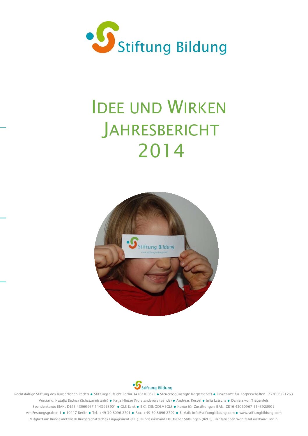 Vorschau auf den Jahresbericht 2014 der Stiftung Bildung als PDF-Datei