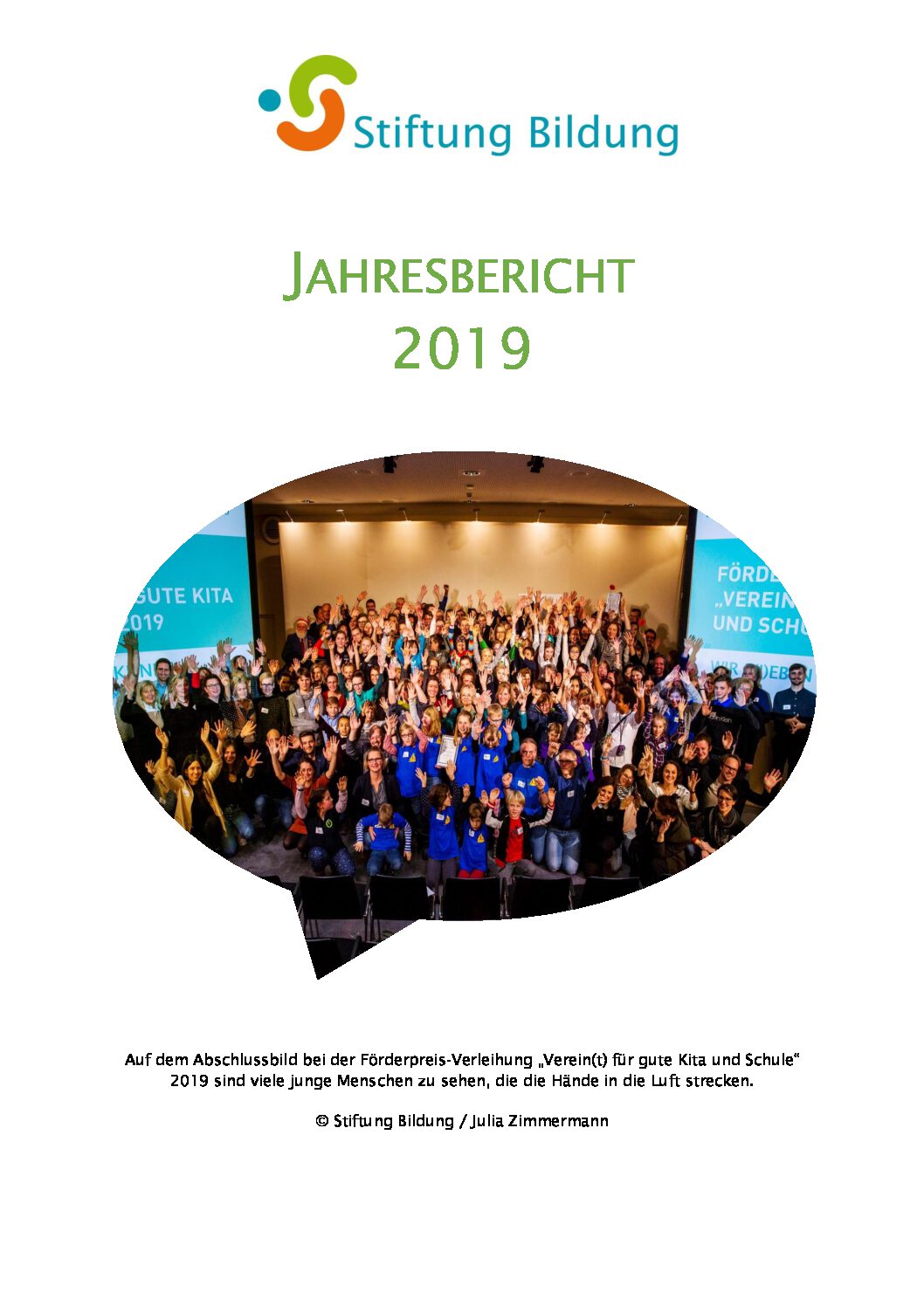 Vorschau auf den Jahresbericht 2019 der Stiftung Bildung als PDF-Datei